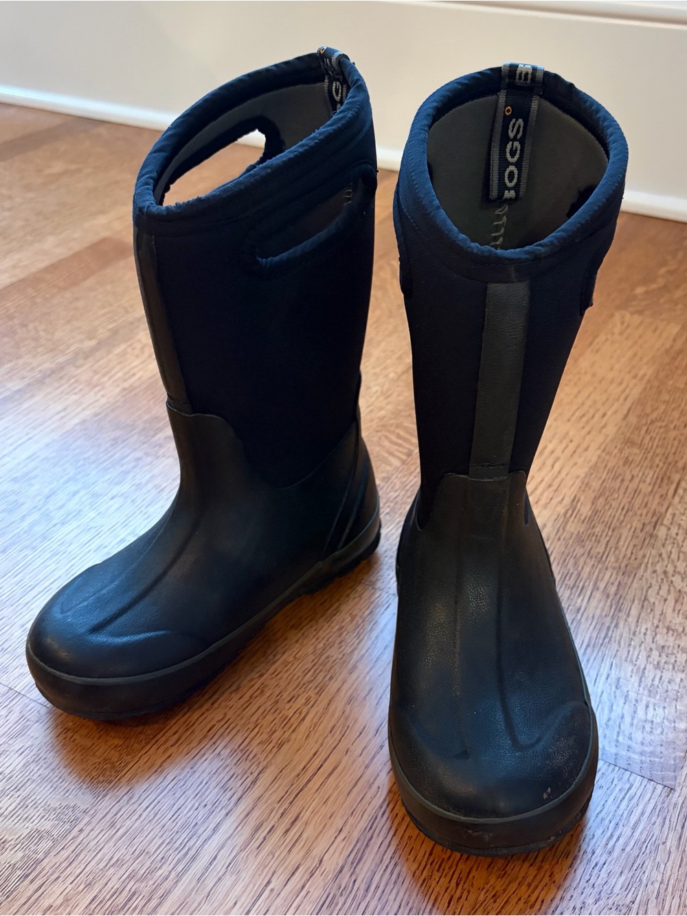 Bogs Kids Classic High HA Black Waterproof Insulated Winter Boots Size 13 EU 30